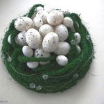 Zielone gniazdo z kryształową pajęczyną - 