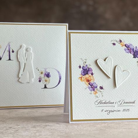 Kartka ślubna z pudełkiem i kopertą, WA 63E