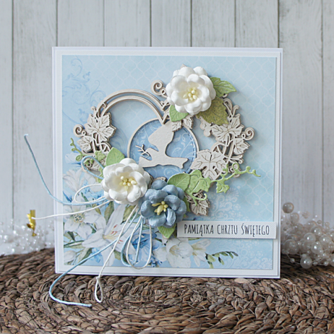 Pamiątka Chrztu Świętego z sercem v.4