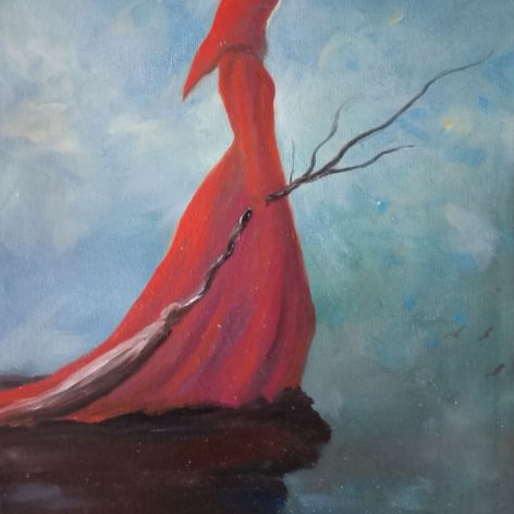 Allisandre, ręcznie malowany obraz olejny.