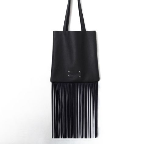 TORBA Z DŁUGIMI FRĘDZLAMI skóra naturalna