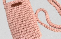 Mała torebka na ramię,etui na telefon,jasnoróżowa