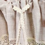 Zazdrostka boho do kuchni lambrekin z koronką kokardki SHABBY 100/45cm - 
