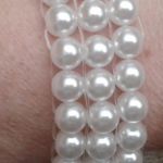 bransoletka   perłowa biała - bransoletka z pereł