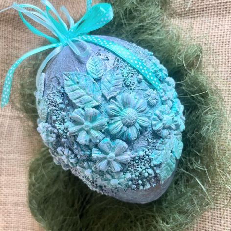 125,jajo ,pisanka w kwiatach