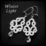 Kolczyki koronkowe - Winter Light - 