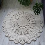 Szydełkowy dywan 110cm  - Dywan szydełkowy