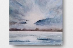 Pejzaż-praca formatu 20/20 cm