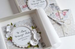 Pastelowy KOMPLET ŚLUBNY W PUDEŁKU