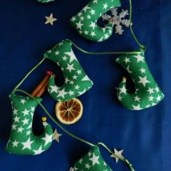 Girlanda elfich bucików - zielona