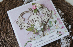 Kartka komunijna z sercem v.33