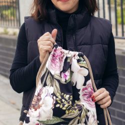 Workoplecak damski peonie