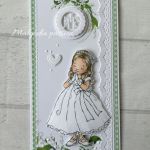 Kartka komunijna z konwaliami - 