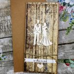 Ślubna kartka z motywem drewna 09 - kartka z okazji ślubu
