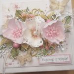 Kartka w różach do pudełka - Centralnie