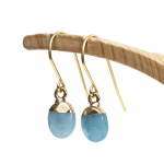 Kolczyki Turquesa z Jadeitem w złoconej oprawie. - 