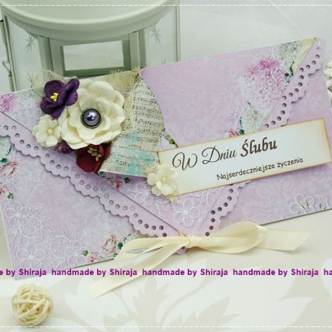 Kopertówka z okazji ślubu-hortensje w ogrodzie