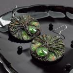 "Magic Forest" leśne kolczyki z kryształami  - kolczyki drzewa z kryształami