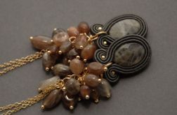 kolczyki lub klipsy sutasz z labradorytami i agatami