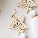 Zawieszki na choinkę chwosty kotek 4 szt. - 