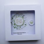 Delikatna kartka na Komunię ręcznie robiona - Kartka komunijna w ozdobnym pudełku