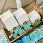 Komplet rustykalnych świeczników, dekoracja stołu, prezent - 