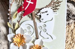 085-Wielkanoc-kartka wielkanocna z barankiem