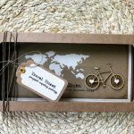 018, KARTKA NA ŚLUB W SZCZĘŚLIWĄ PODRÓŻ w stylu eco w pudełku - 