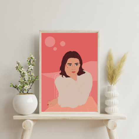 Plakat Audrey coral 30x40cm
