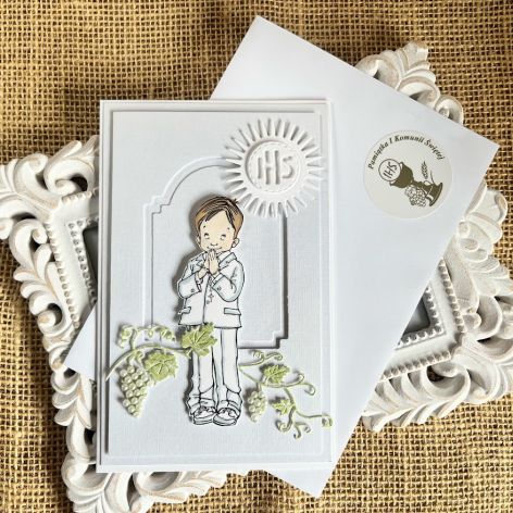 193,Kartka na komunię dla chłopca do koperty