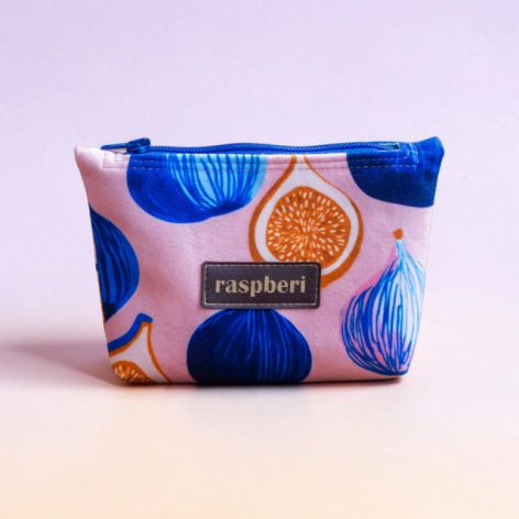 Etui na klucze z weluru w figi – praktyczne etui handmade