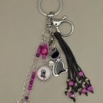 Brelok Magiczny Czarny Kot z chwostem i księżycem - 4