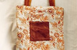 Double bag w złociste kwiaty