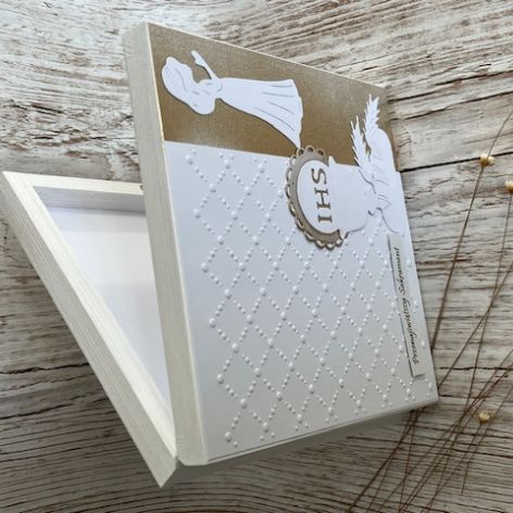 Komunia św. kartka scrapbooking dziewczynka