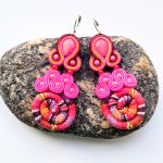 Kolczyki sutaszowe Pink Masai - 