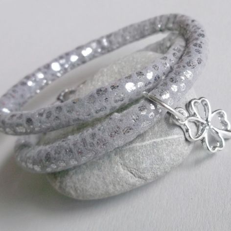 Stylowa bransoletka silver