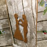 Kartka ślubna z motywem drewna 08 - kartka z motywem drewna