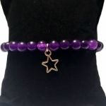 Bransoletka z naturalnych ametystów- równowaga i harmonia - Bransoletka z ametystów