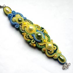 Bransoletka sutasz Limonkowo-cytrynowa