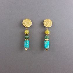 Kolczyki kolorowe słupki.