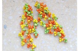 5469 kolczyki; pomarańczowe żółte zielone