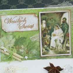 Wesołych Świąt- kartka z gwiazdkami