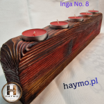 Świecznik drewniany SSB bursztyn Inga No. 8 - 