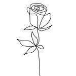 Róża czerwona grafika autorska - Bez czerwieni