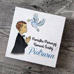 Pudełko na łańcuszek - prezent na komunię 4 - Personalizowane pudełko na łańcuszek z okazji pierwszej komunii świętej, pamiątka komunijna prezent na komunię dla chłopca