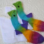 Rekiny  skarpetki -zjem Twoje stopy ;) ombre - rainbow socks