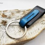 Breloczek męski skórzany czarny - 