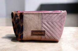 Welurowa patchworkowa kosmetyczka MIDI