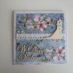 Kartka na ślub niebieska  - Kartka na ślub niebieska