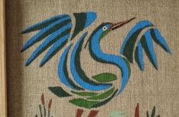 Czapla w ruchu- obraz